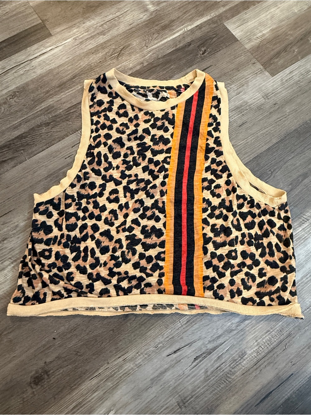 FP Movement Leopard Print Cropped Muscle Tank XS